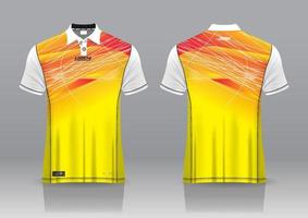 polo shirt uniform design, can be used for badminton, golf in front view, back view. jersey mockup Vector, design premium very simple and easy to customize vector