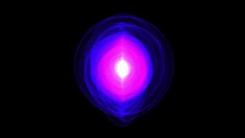 blauwe en roze spiraalvormige lichte en golvende achtergrond video