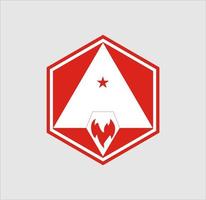 vector logo letter a with rocket turbo go in space