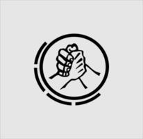 vector arm arm and handshake black and white black and white background