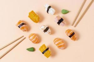 geometric with sushi photo