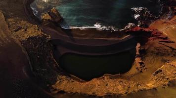 Drohnenshow des Lago Verde auf Lanzarote. video
