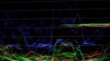 Telecine graph on monitor. Color Correction Post Production movie editing In Progress. video