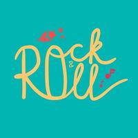 letras de rock and roll vector