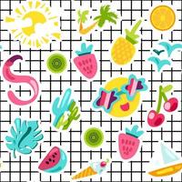 Summer color seamless vector pattern