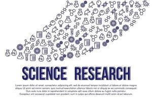 Prueba de laboratorio, plantilla de vector de banner de investigación