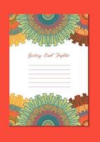 Mandala oriental template card vector