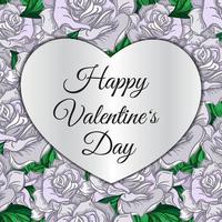 Happy Valentine's Day calligraphy laser cut illustration vector