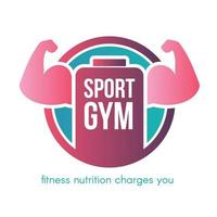 Sport gym lettering vector logo design