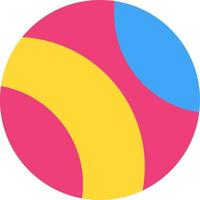 icono de vector de color plano de pelota de playa