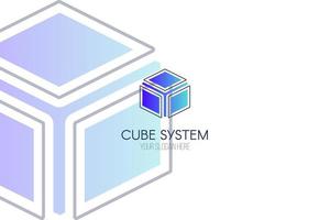 Cube logo template vector