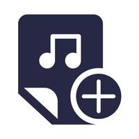 Audio files, music exchange glyph vector icon