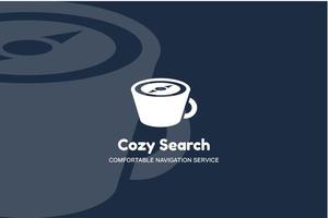Cup with Compass Cozy Search Multimedia Style Logo vector