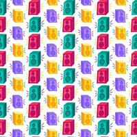 Stereo system flat seamless pattern vector
