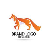 Creative fox Animal Modern Simple Design Concept logo set. Vector Illustration