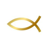 Ichthys fish sign isolated christian god religion vector