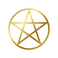 Wicca pentagram symbol isolated occult star sign vector