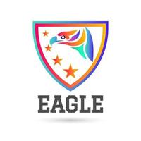 Falcon,eagle logo icon vector illustration design. Gradient Color