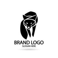 Conjunto de logotipo de concepto de diseño de silueta simple moderno animal zorro creativo. ilustración vectorial vector