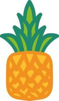 Whole pineapple hand drawn vector illustration
