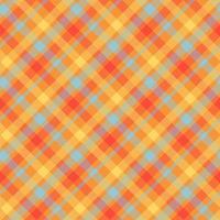 Tartan orange color seamless vector pattern