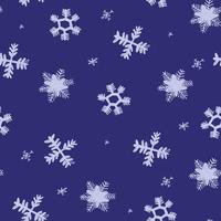 Fondo de copos de nieve cayendo. copo de nieve de patrones sin fisuras. diseño textura temporada de invierno para estampados. copos de nieve dibujados a mano. copo de nieve en estilo doodle