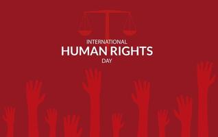 día de los Derechos Humanos. con signo de equilibrio. Es adecuado para fondo, pancarta, póster. vector