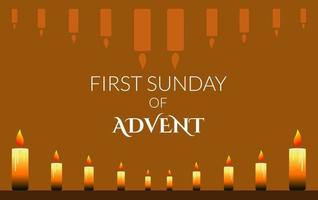 first sunday of Advent. it is suitable for background, banner, poster vector