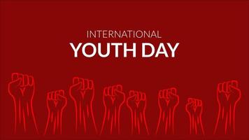 international youth day. suitable for background, posters, cards, banners vector