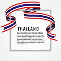 ribbon shape thailand flag background template