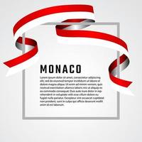 ribbon shape monaco flag background template vector