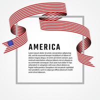 ribbon shape united states of america flag background template vector