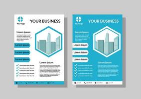 a4 size business flyer template. brochures for business, real estate vector