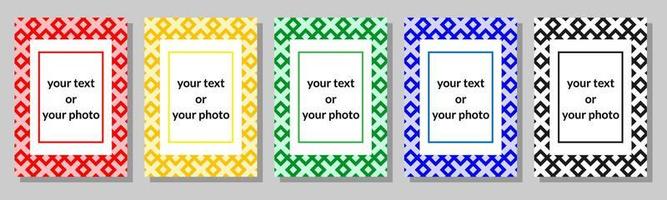 set of composite frames and borders of several squares . perfect for posters, decorations and frames vector