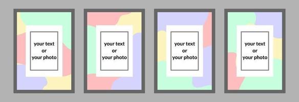 fun color frame and border set. perfect for posters, decorations and frames vector