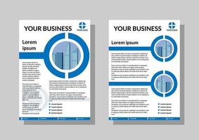 plantilla de volante de negocios en tamaño a4. folletos para empresas. folleto simple vector