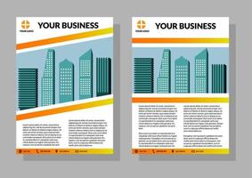 business flyer template in a4 size. brochures for business, real estate. easy to use and edit vector