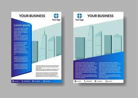 business flyer template in a4 size. brochures for business, real estate vector