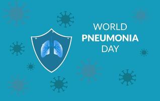world pneumonia day. clean lungs and free from viruses and infections vector