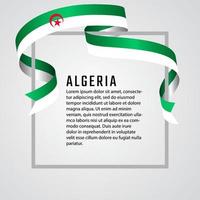ribbon shape algerian flag background template