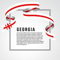 ribbon shape georgia flag background template vector