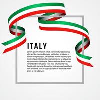 ribbon shape italian flag background template
