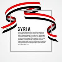 ribbon shape syrian flag background template vector