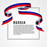 ribbon shape russian flag background template vector