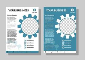 business flyer template in a4 size. brochures for the technology industry vector