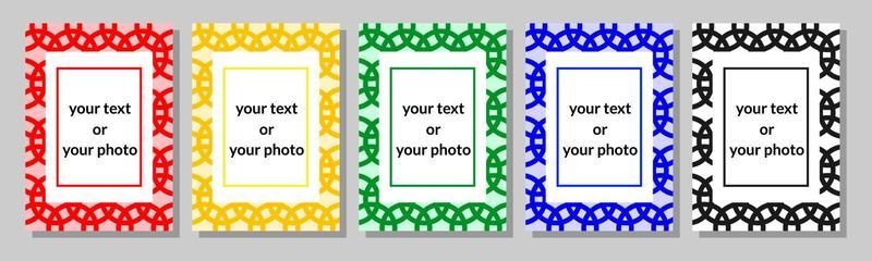 set of combined frames and borders of multiple circles. perfect for posters, decorations and frames