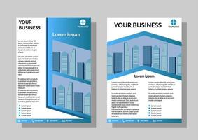 business flyer template in a4 size. brochures for business. easy to use and edit vector