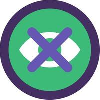 Eye Crossed Icon, Access Forbidden App Button Flat vector