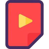 Media File Icon Audio or Video Play Button Flat vector