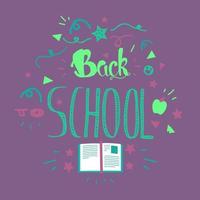 Back To School Lettering vector